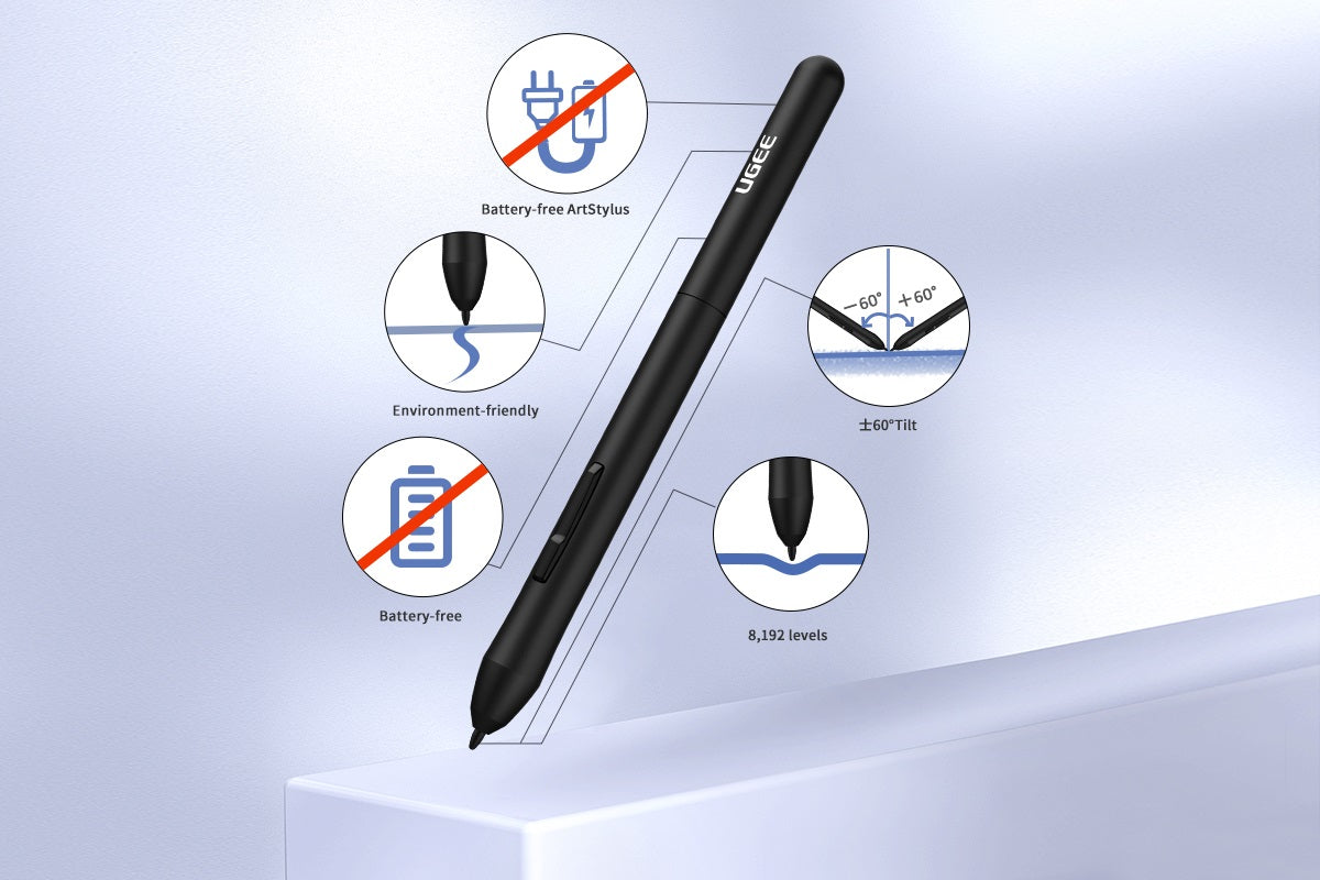 ugee battery free pen