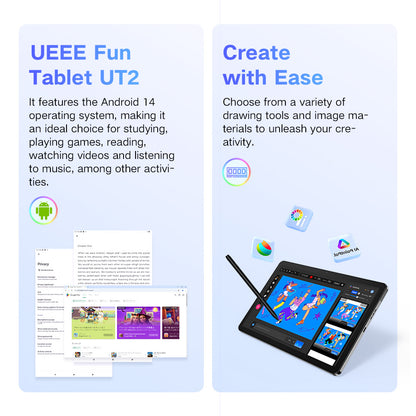 Bloc de dibujo divertido Ugee UT2 de 10,36"