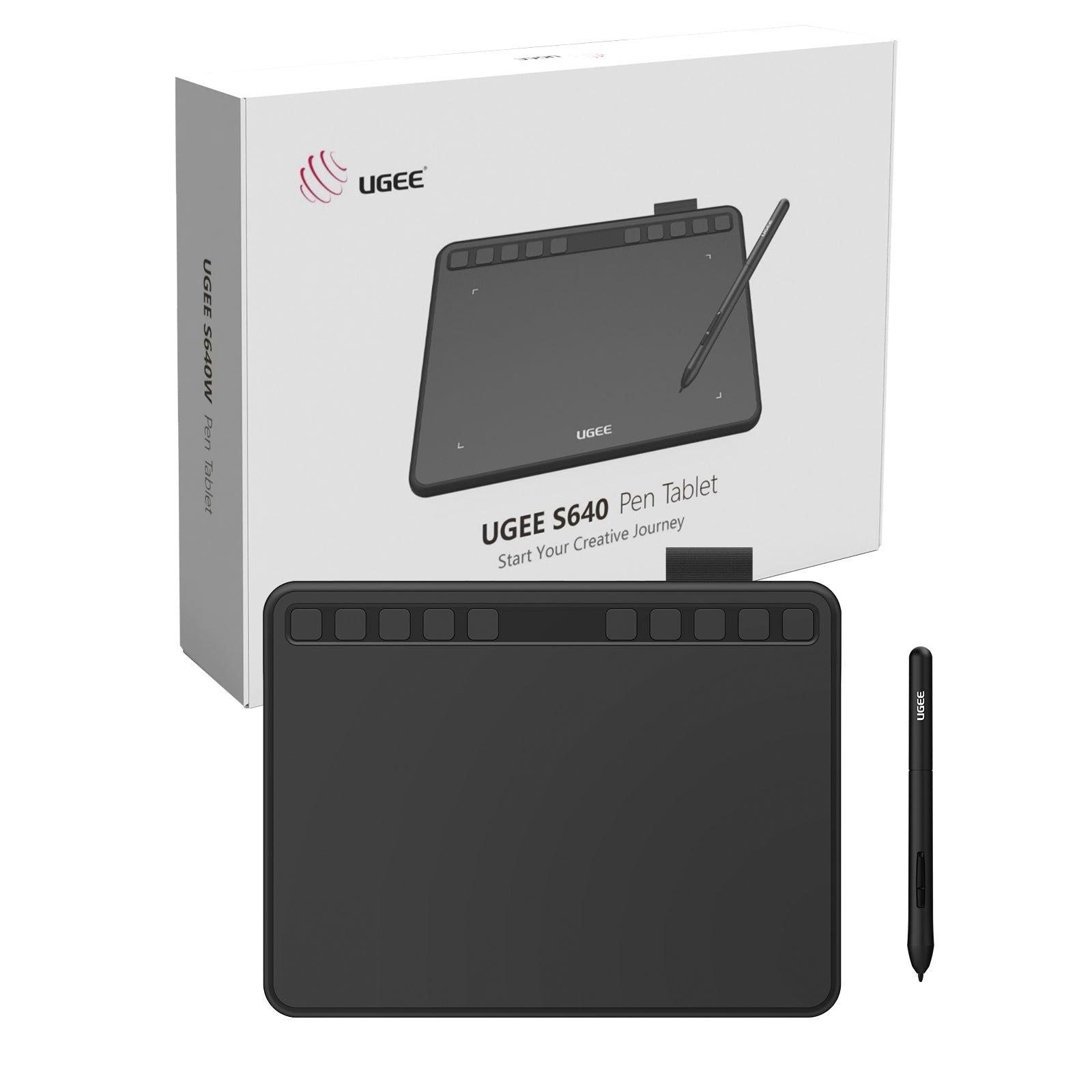 Wireless Graphics Tablet S640W Digital Drawing outlet Tablet with Battery-Free Stylus