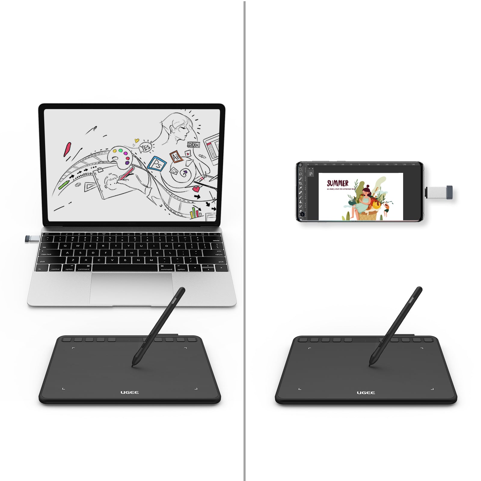 Wireless drawing outlet tablet