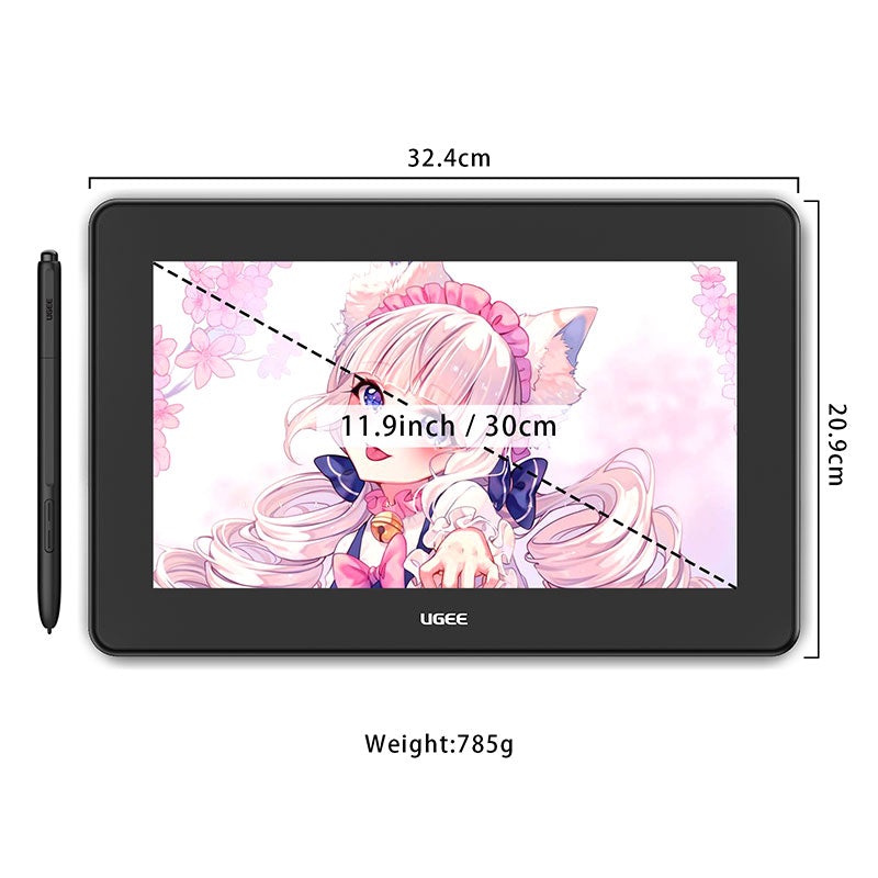 (Europe only)ugee 11.9″ Drawing Monitor U1200