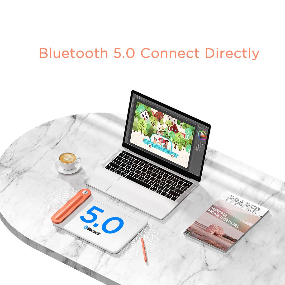 Ugee Tableta de dibujo Bluetooth de 8&quot; Q8W